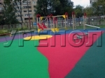 Покрытие детской площадки из крошки EPDM 
